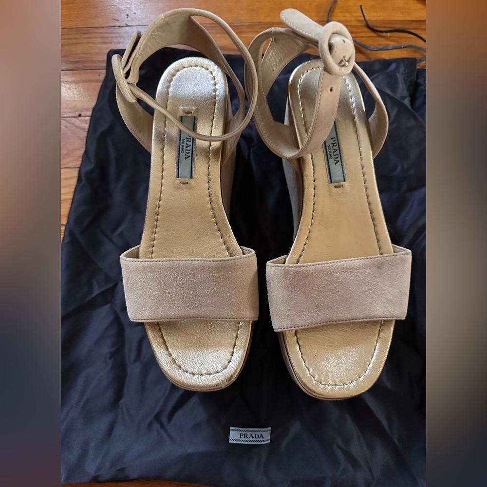 Prada Nib Platform Sandals